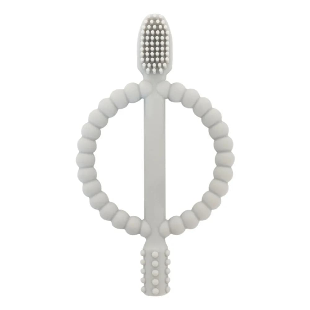 Massaggiagengive per bambini in silicone per uso alimentare Maniglia facile da tenere senza BPA Bastone da masticare Giocattoli Sollievo dalla dentizione Spazzolino da denti infantile strutturato Asilo nido