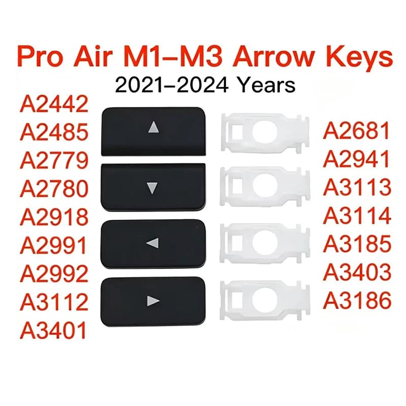 Nuova Cerniera Tasto Freccia (Sinistra, Destra, Su, Giù) per Tastiera MacBook Pro Air A2442 A2485 A2779 A2780 A2918 A2992 A2681 A2941 A3113