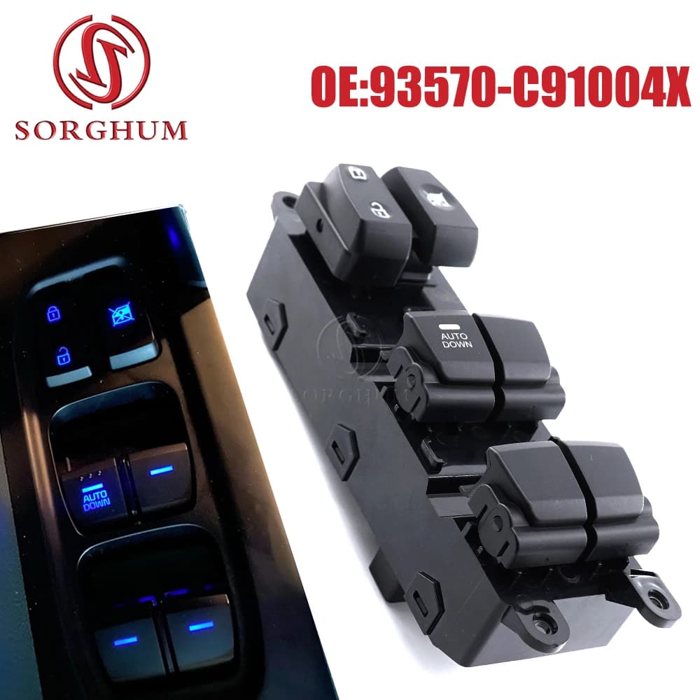 SORGHUM Window Front Left Master Window Lifter Control Switch Fit For Hyundai IX25 Creta Autodown Button 93570-C9100 93570C9100