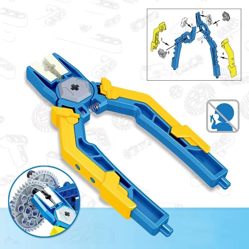 Pinza per smontare blocchi di costruzione, strumento di assemblaggio multifunzionale compatibile con l'artefatto essenziale di granuli in stile LEGO