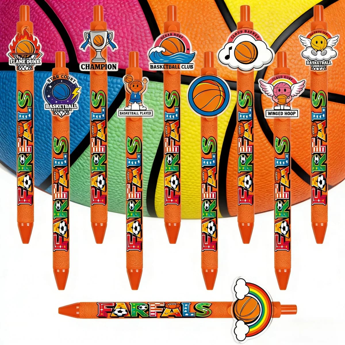 10 pieces / 16 pieces of basketball themed ballpoint pens. I love sports, quick drying ballpoint pens. Fan pens.