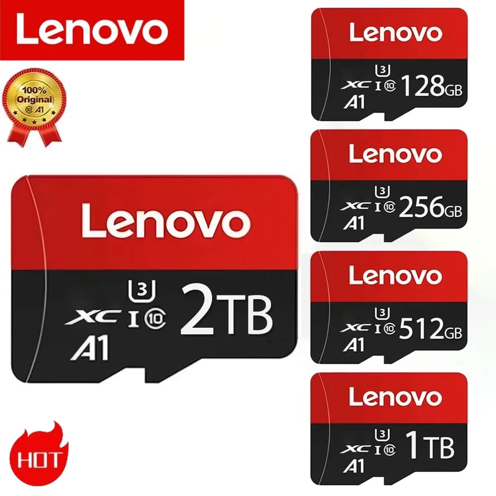 Scheda di memoria Lenovo da 1 TB ad alta velocità per video Full HD, scheda Mini SD da 512 GB, 256 GB, 128 GB, 64 GB, nuovissima scheda Micro per telefono/computer/fotocamera
