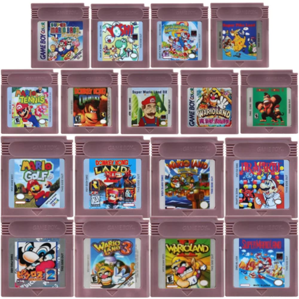 Nuova Cartuccia di Gioco Super Mario GBC 16 Bit, Scheda di Gioco per Console 16 Bit, Wario Land, Donkey Kong, Wario Land 2, Yoshi