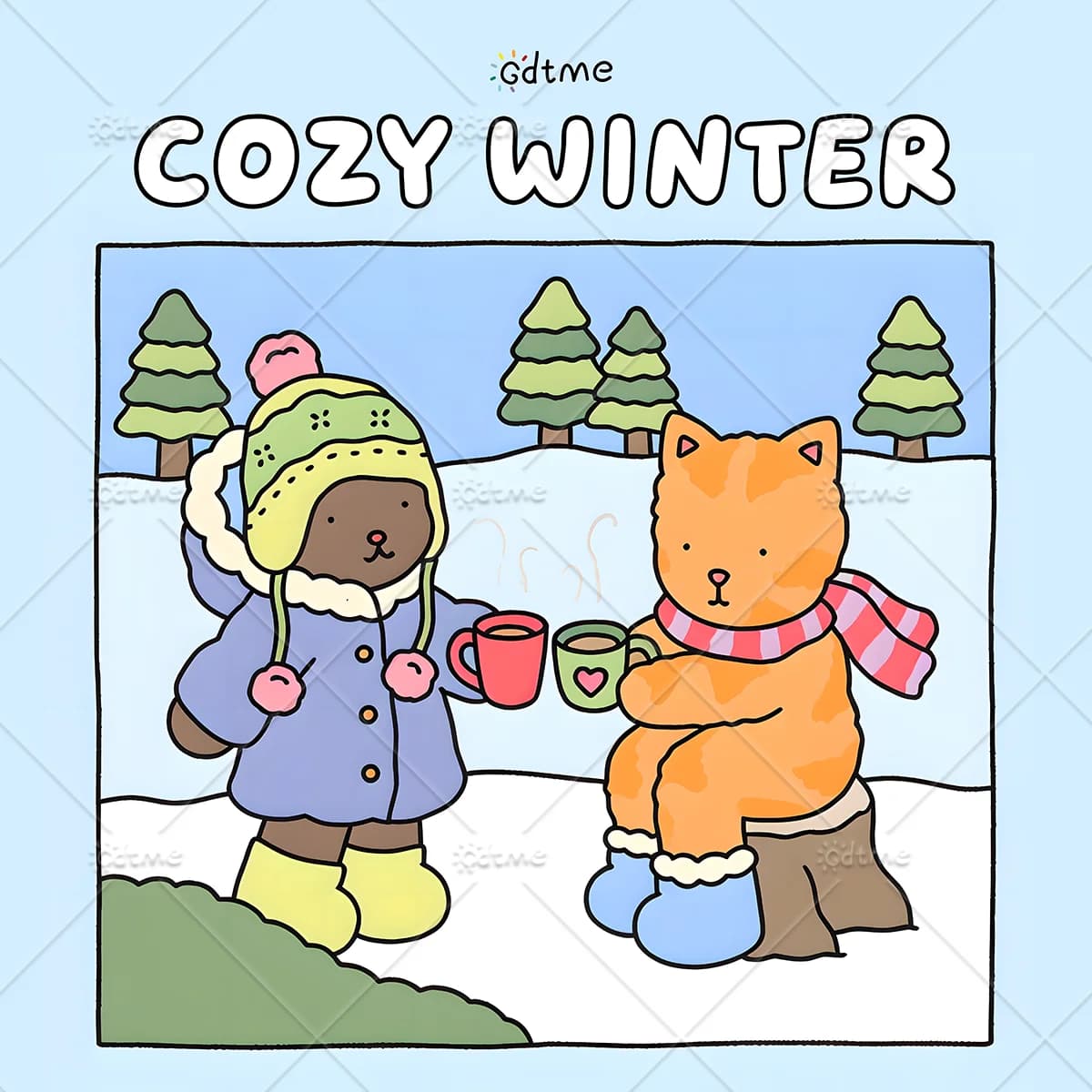 COZY WINTER Bold-easy Patterns Coloring Book for Adults Cute Drawing Book Perfect Gift for Party and Birthday
