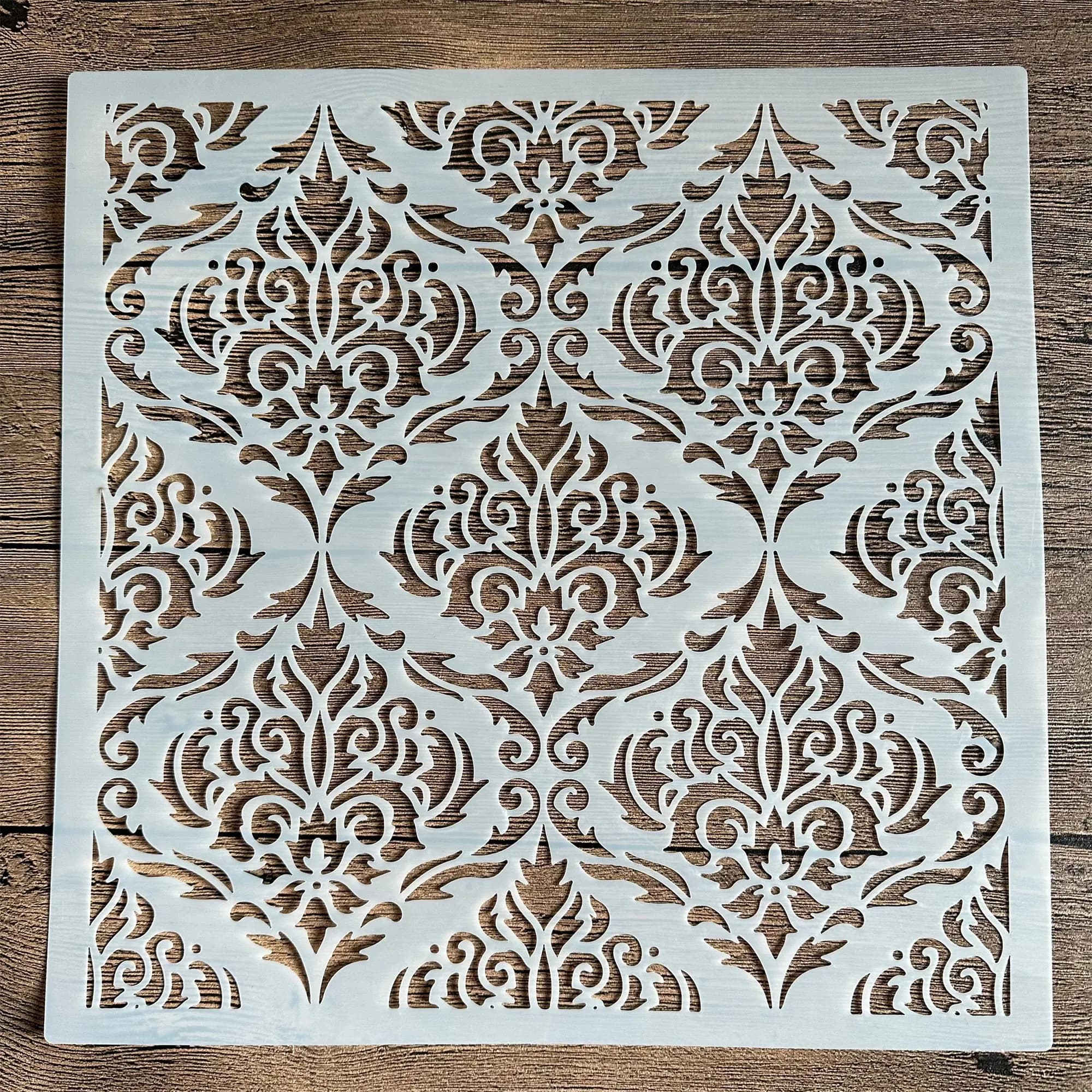 30 * 30 cm modello di pittura stencil fai da te modello di fiore retrò modello di carta cerata piastrelle parete pavimento mobili stampo decorativo mandala