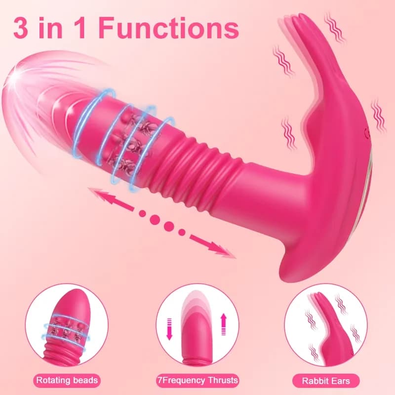 Vibratore di spinta per le donne APP rotante telescopico dildo telecomando massaggio del punto G stimolatore del clitoride giocattolo del sesso per le donne