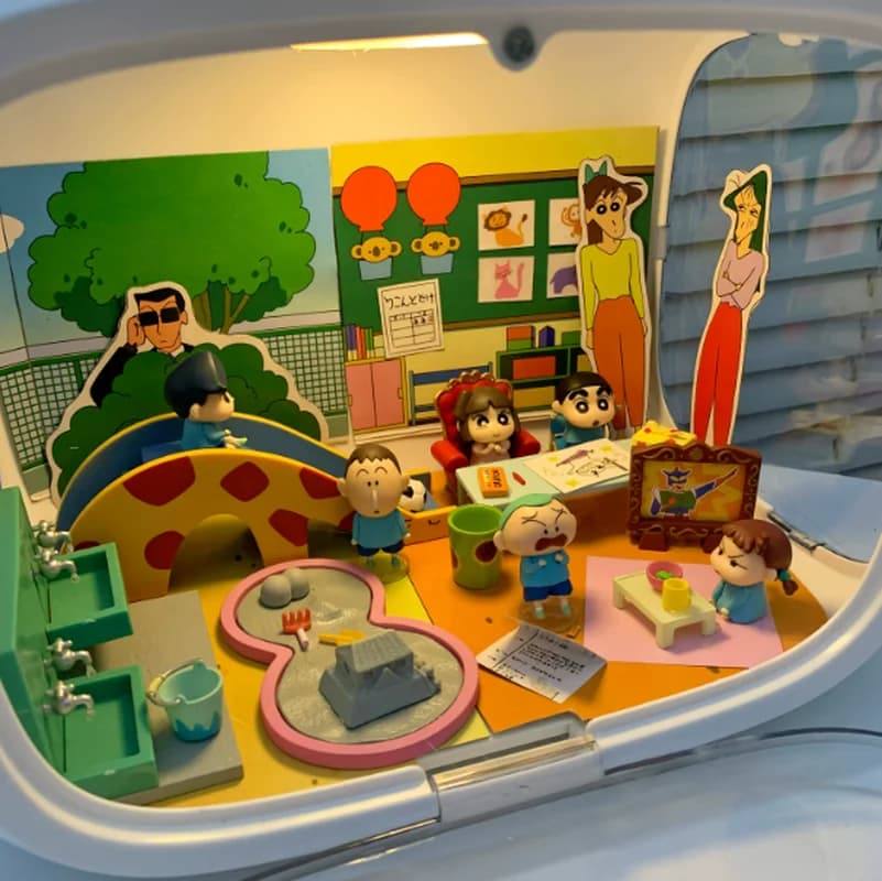 Nuovo in Stock: Blind Box Xiaoxin Kindergarten - Action Figure Kawaii, Giochi di Moda, Scene Quotidiane, Decorazione da Scrivania, Regali per Fan Anime
