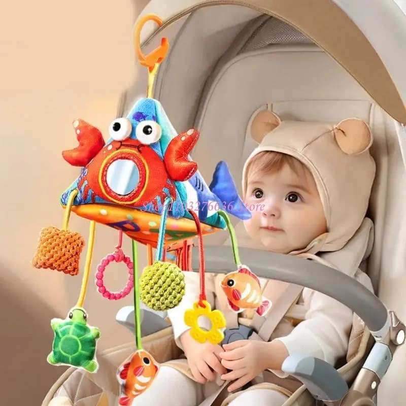 Giocattolo multisensoriale per bambini R6FD con bambola strutturata massaggiagengive con suono increspato per l'apprendimento