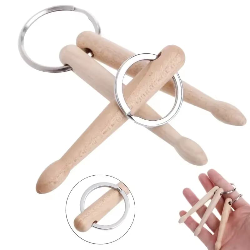 2 tipi di mini bacchette in legno portachiavi bacchette portachiavi catena portachiavi regalo a percussione portachiavi moda accessori pendenti