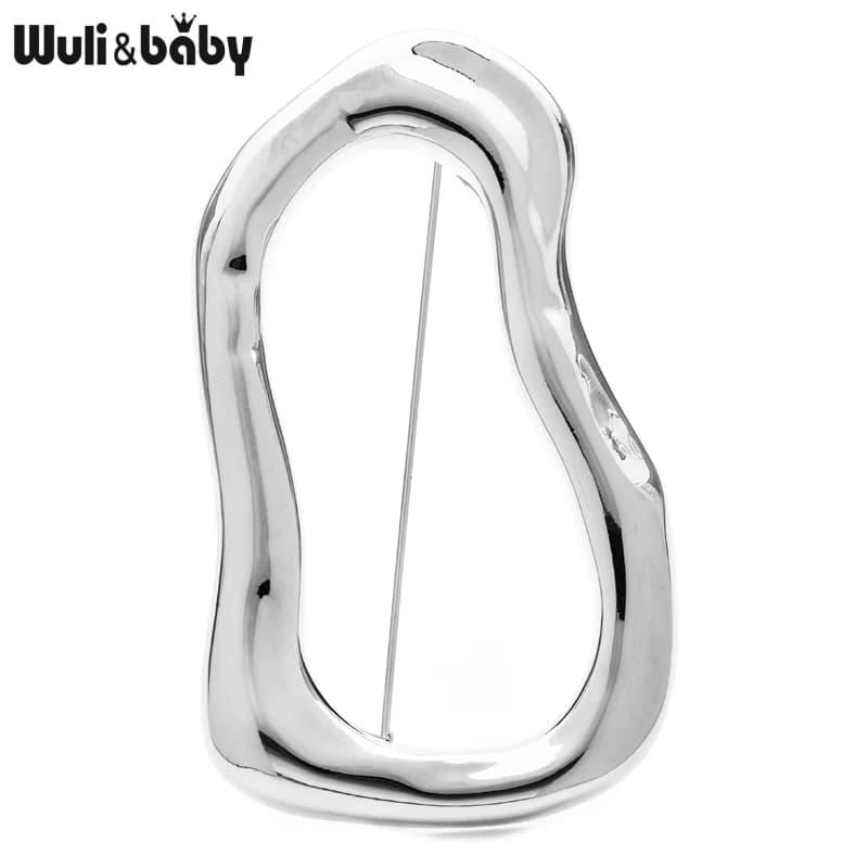 Wuli&baby Stainless Steel Large Hoop Spilles for Women Man 2 Color Geometric Spill