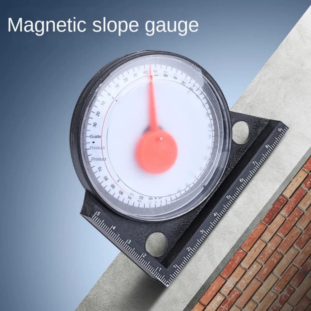 Goniometro Magnetico, Misuratore d'Angolo, Clinometro, Strumento di Misurazione, Livella, Righello per Piastrelle, Misuratore di Inclinazione, Rilevatore di Angoli di Pendenza, Inclinometro