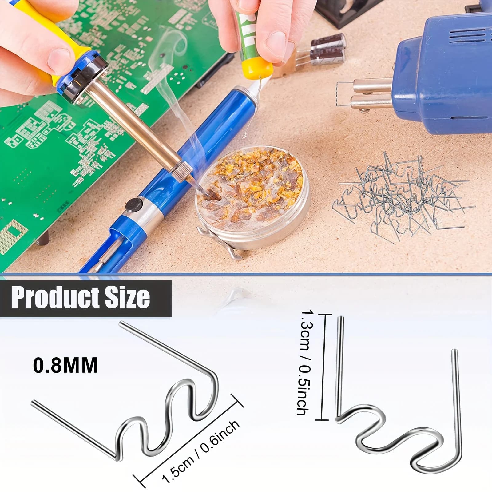 500 PZ 0.6/0.8mm Hot Sewing Machine For Auto Bumpers Plastic Saddle Repair Kit Automotive Heat Sealing Tool