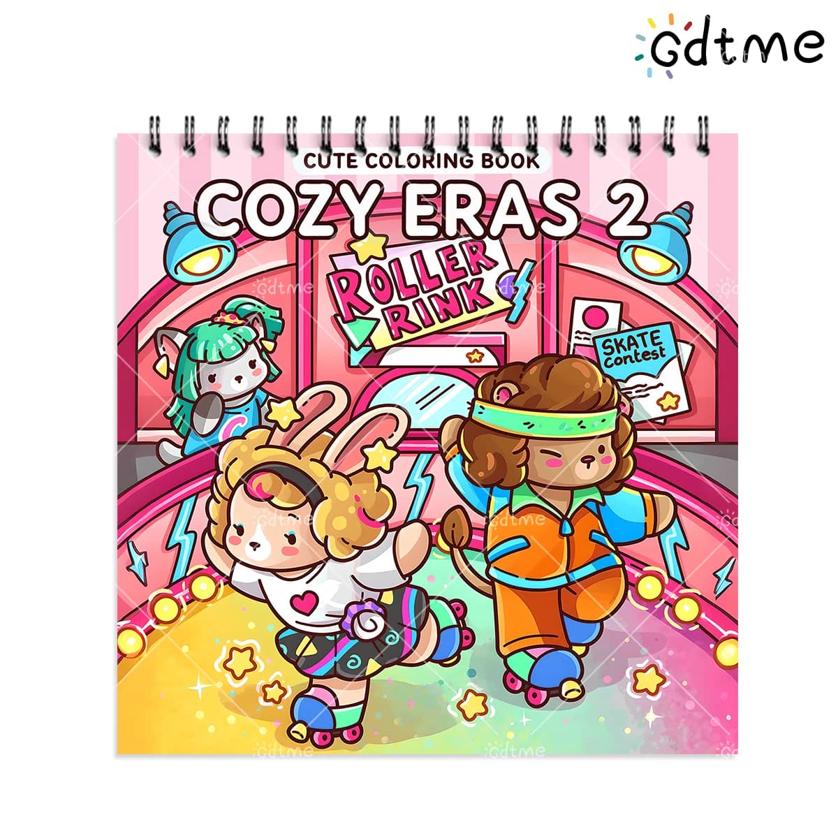 Cozy Eras Theme Coloring Book for Adult 24 Pages Spiral Bound Calming Mood Pastime Art Painting Drawing Book