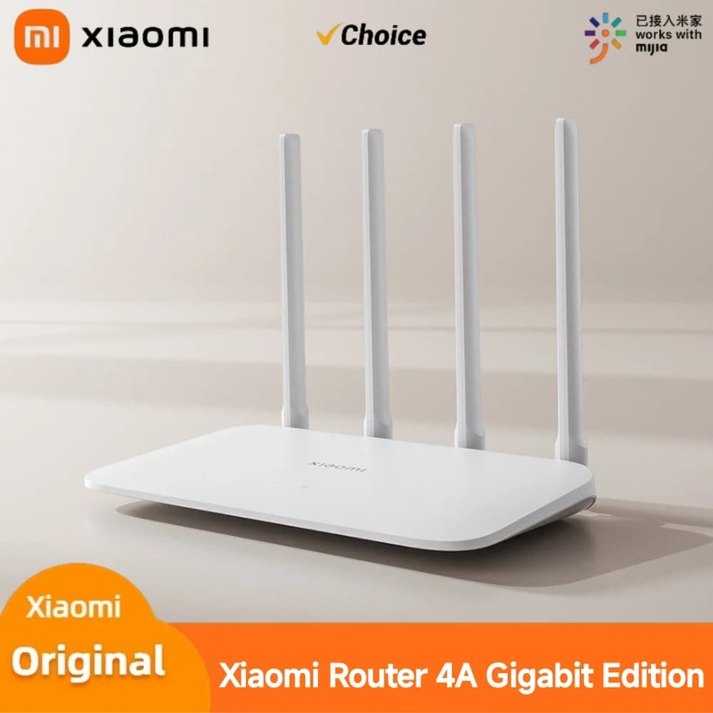 Router Xiaomi 4A Gigabit Edition AC1200 2.4GHz 5GHz WiFi 1167Mbps Ripetitore 128MB DDR3 Ad alto guadagno 4 antenne Estensore di rete