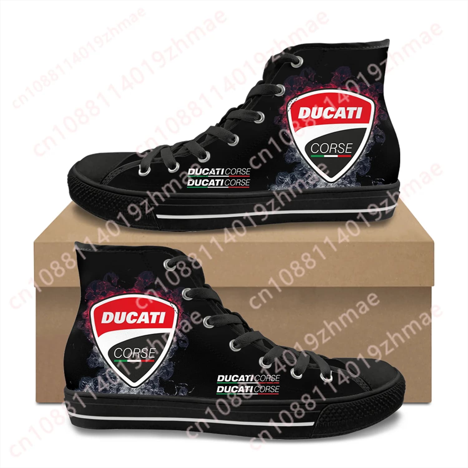 Shoes Ducati Italy: High Quality Unisex Sports sneakers, Running Shoes with Laces and Upper Mesh, Custom Footwear