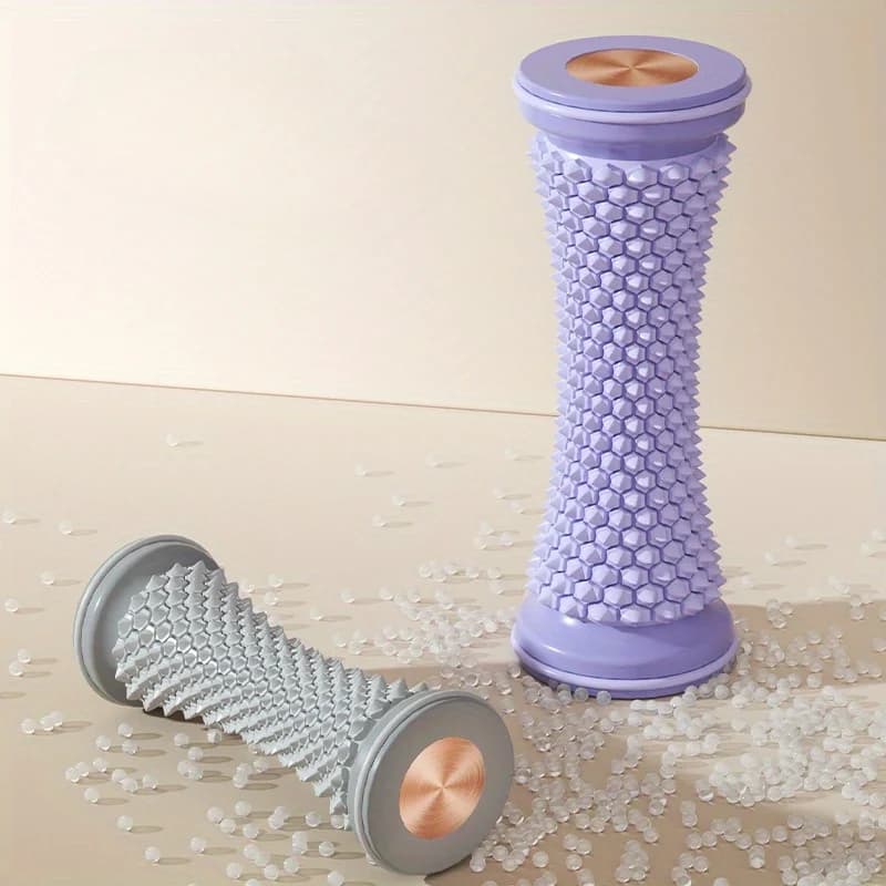 Mini massaggiatore per piedi Rullo per massaggio Palla per massaggio yoga Rullo per fascia plantare Rilassamento muscolare Cura Massaggiatore manuale per piedi in plastica