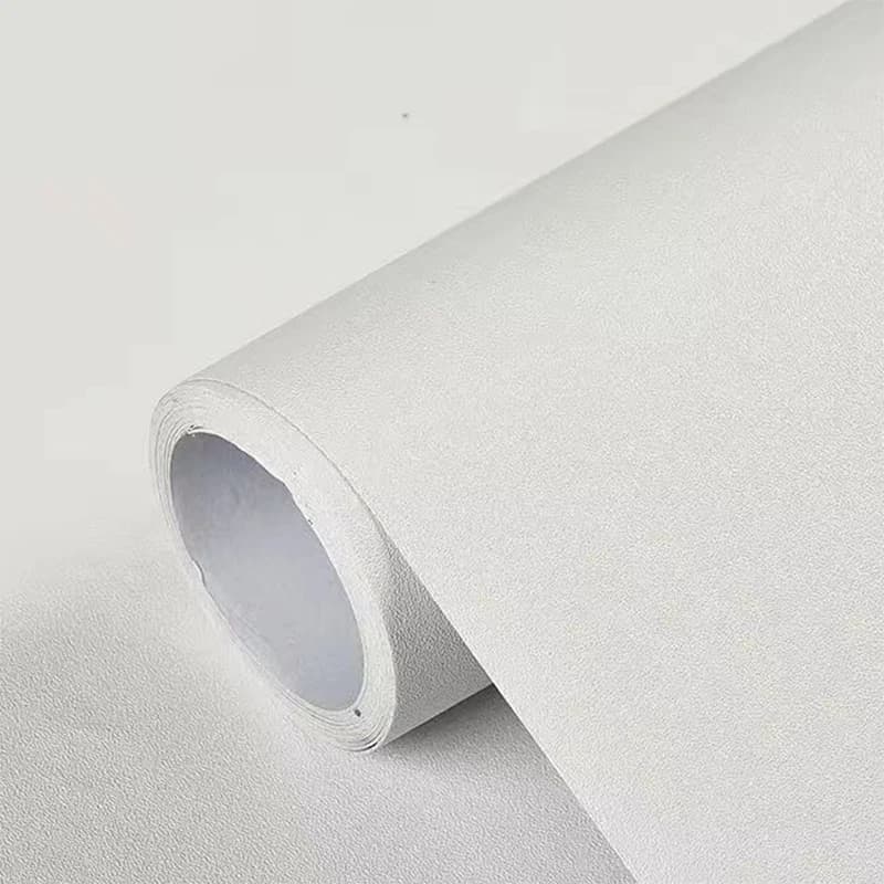 Carta da parati bianca pura autoadesiva impermeabile e resistente all'umidità adesivo da parete per dormitorio carta da parati in PVC per ristrutturazione della parete del soffitto