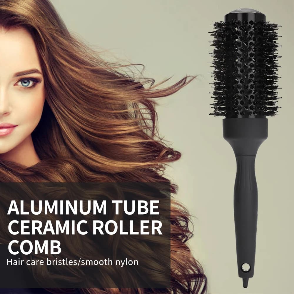 Spazzola rotonda antistatica professionale Pettine dritto per asciugare i capelli Styling Curling Stiratura Strumenti per lo styling per parrucchieri