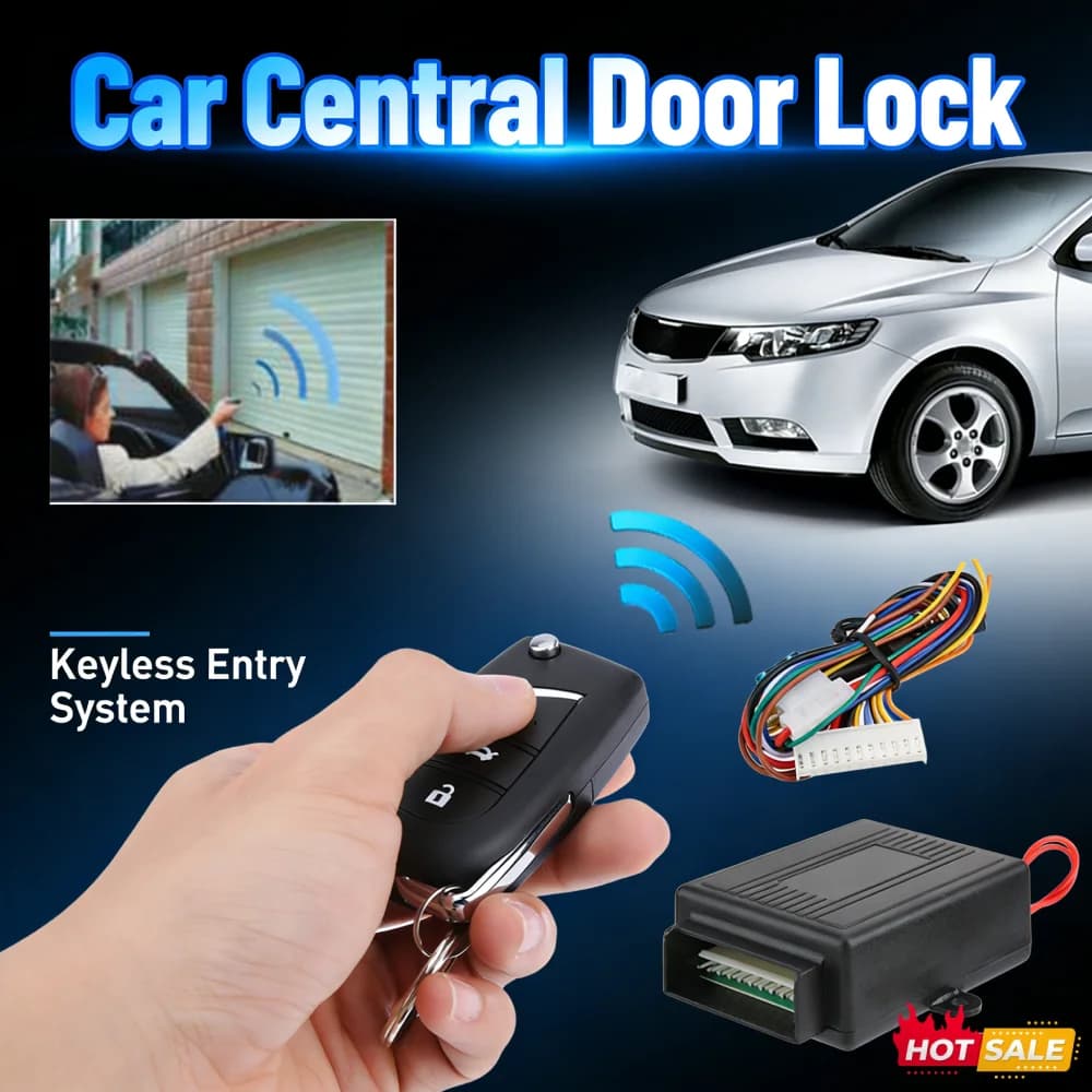 Sistema di chiusura centralizzata per auto con accesso senza chiave, kit allarme con telecomando VH11P 12V 433.92MHz, distanza remota 100m, connettore a 11 pin universale