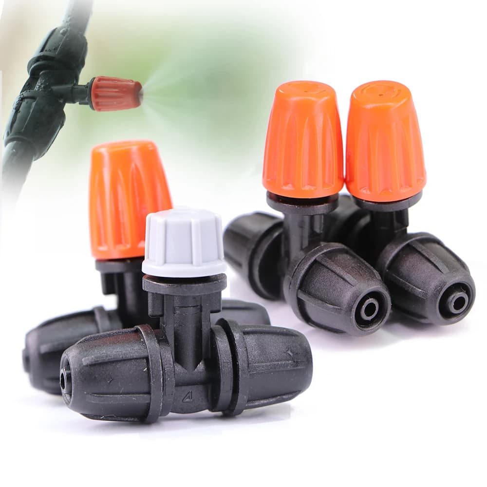 15PCS 1/4" Garden Pipe Nebulization Bag with Locking Cap for greenhouse 4/7mm Sprinkler Irrigation Pipe Preventing Non-slip Pipe Sprayer