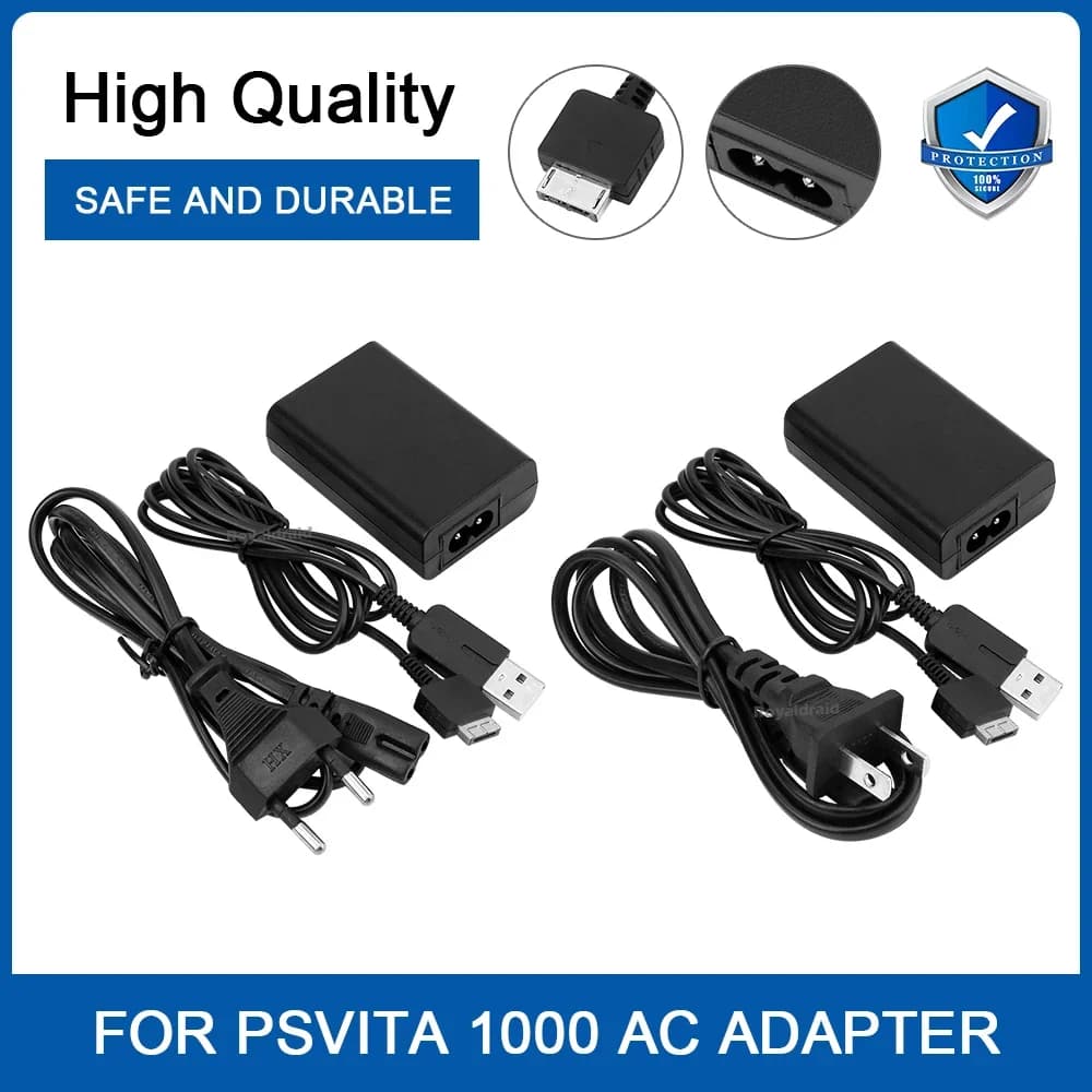 NEW EU/US Plug Domestic Power Adapter 5V AC Adapter USB Charging Cable for PlayStation Psvita Slim PS Vita 2000 PSV 2000