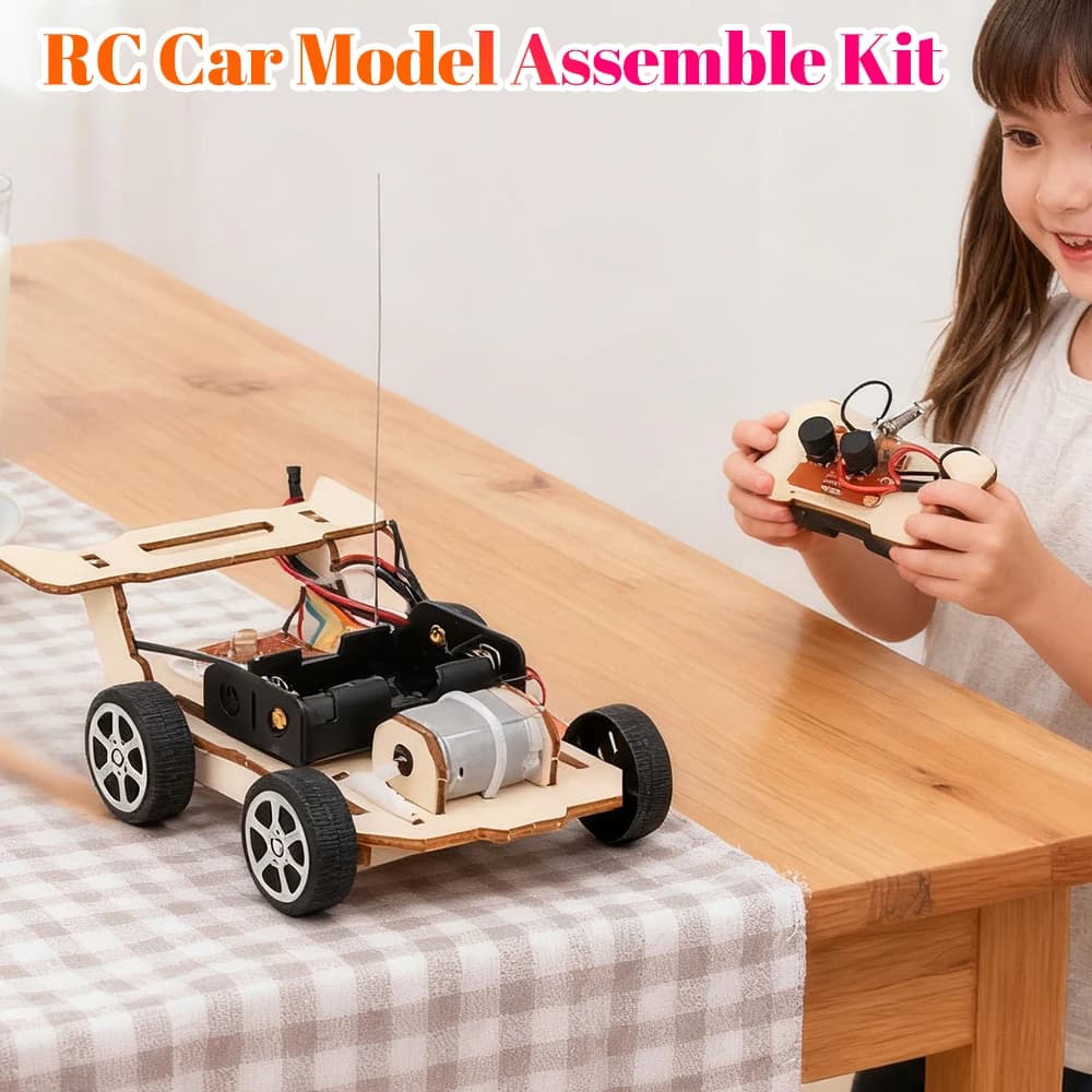 Fai da te modello di auto RC assemblare kit mini insegnamento apprendimento STEM progetto scienza educazione aiuto esperimento giocattoli per bambini regali per bambini