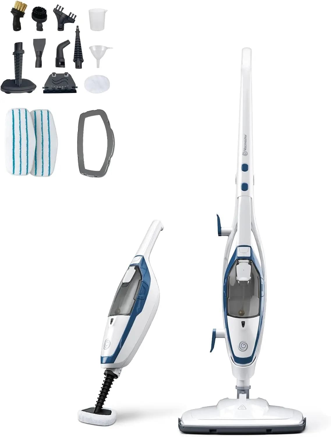 2-in-1 Steam Mop with Detachable Handheld Steamer, Quick-Heating & Lightweight for Hard Floors, Carpets, Tiles, and Upholstery