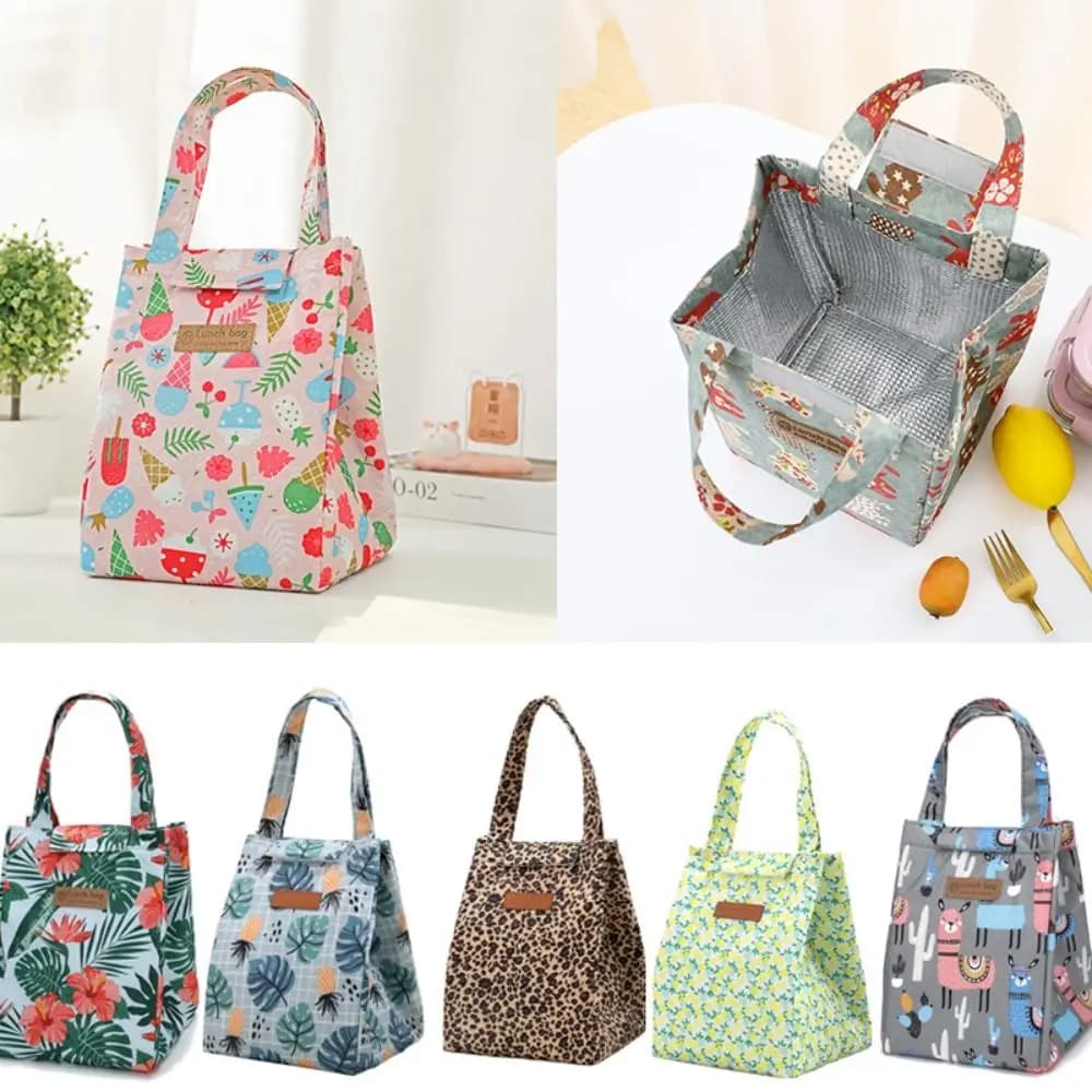 Oxford Fabric Insulated Dining Bag Thermal Bag for Camping Food Drink Travel Bag for Picnic Adult Children Waterproof Food Box