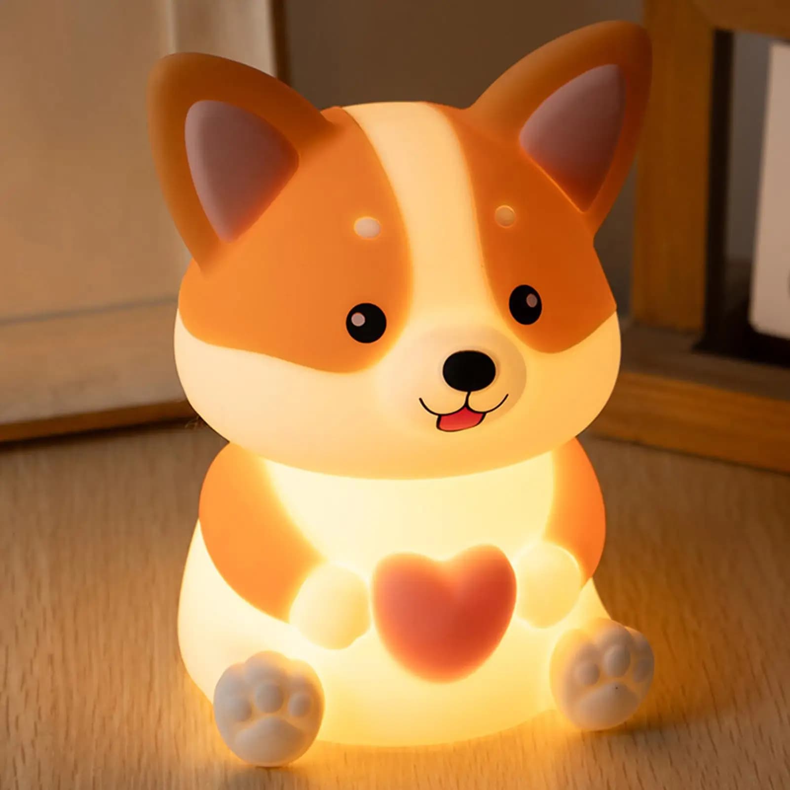 Night light for dogs Cute nightlight Dog room lamp Environmental lighting with timer 3 modes for internal dormitory Desk Comodino Nursery