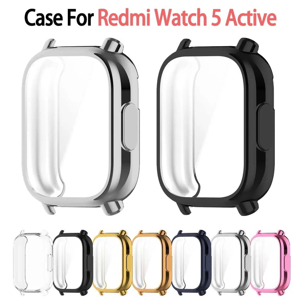 Cover protettiva per schermo in TPU per Redmi Watch 5 Active, custodia protettiva per smartwatch Redmi Watch 5 Active, guscio protettivo antiurto