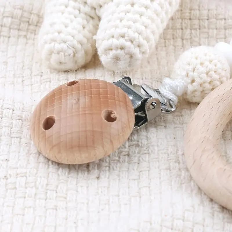 Clip ciuccio massaggiagengive sonaglio infantile uncinetto coniglio sonaglio campanella bambino palestra giocattolo sonaglio per