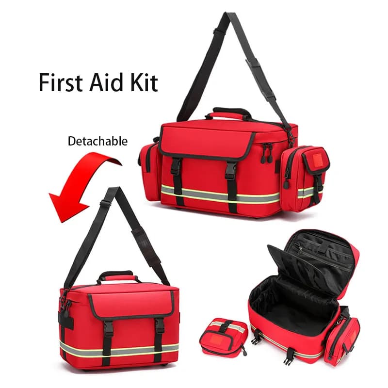 Kit di pronto soccorso staccabile zaino di salvataggio di emergenza impermeabile di grande capacità di stoccaggio Kit di sopravvivenza da campeggio all'aperto Kit medico