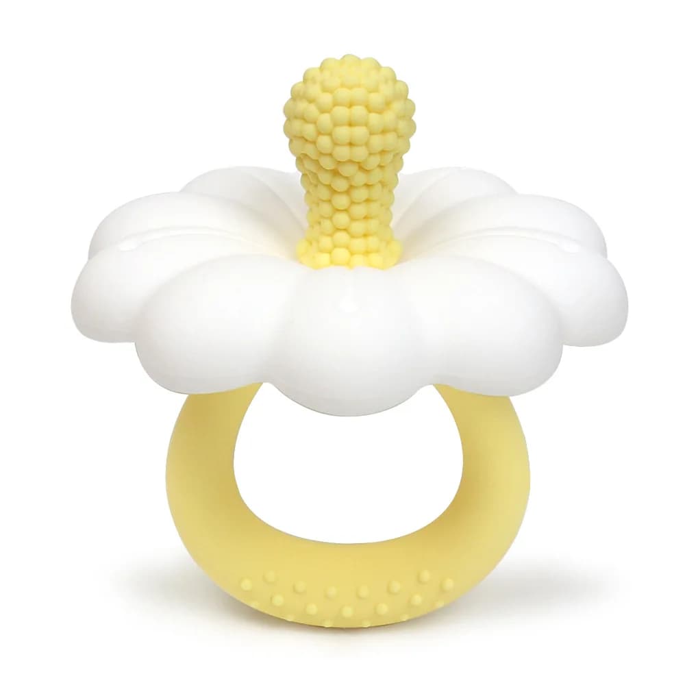 2026 Novità: Massaggiagengive a forma di fiore grande in silicone per neonati, giocattolo massaggiagengive a forma di fiore, ciondolo massaggiagengive a forma di fiore