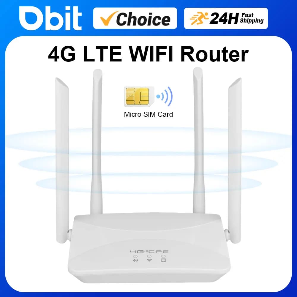Router WIFI 4G LTE 150Mbps 4 antenne esterne ripetitore del segnale di alimentazione Hotspot connessione cablata più liscia scheda Micro SIM intelligente
