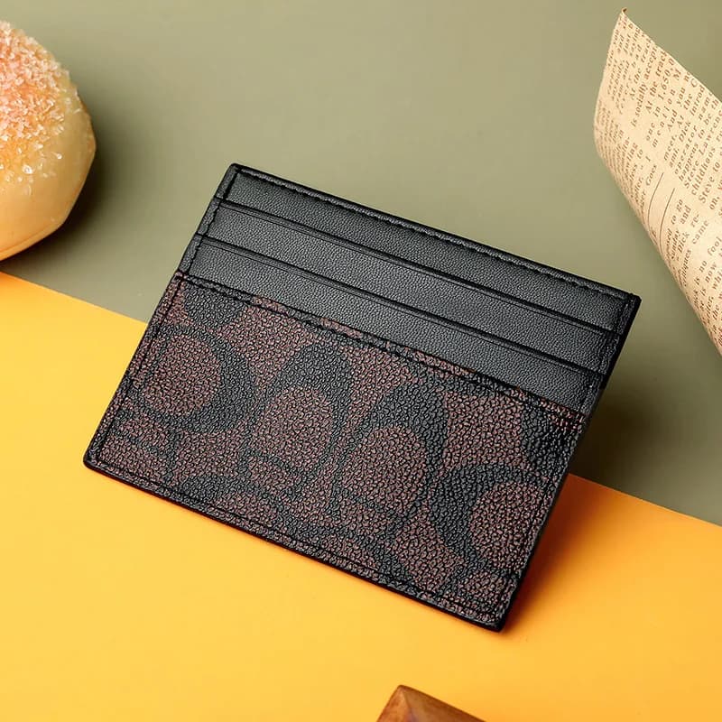 1 pcs Leather Card Holder PU Wallet Design Luxury Compact Compact Multiple Slots Organizer for Banking Cards Cash Women's Wallet 2035