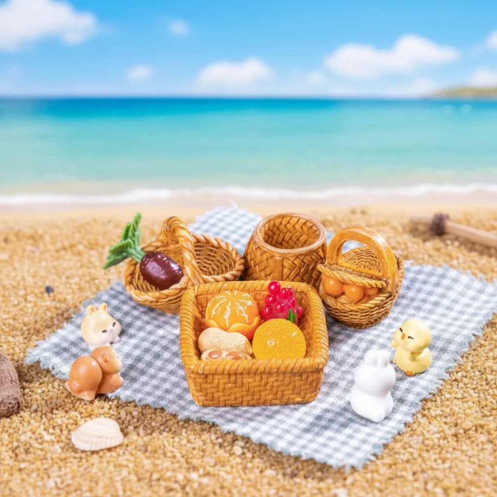 2 pezzi 1/12 casa delle bambole struttura in rattan carino resina frutta verdura cestino portaoggetti per alimenti 10 stili bambole tessute a mano decorazione in miniatura