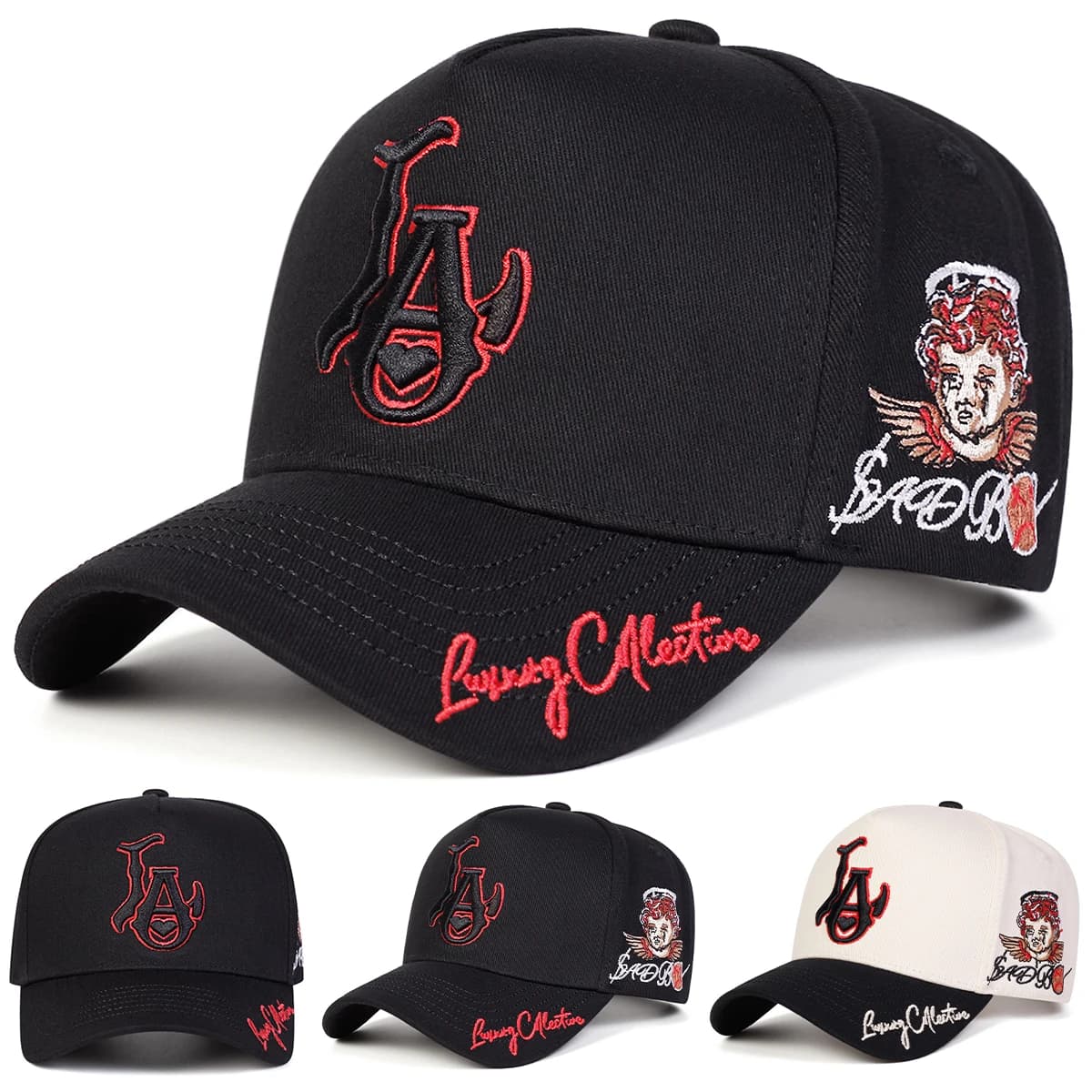 Unisex baseball caps with embroidery LA Love Spring Autumn casual hats adjustable for outdoors Sun protection hat Sports cap