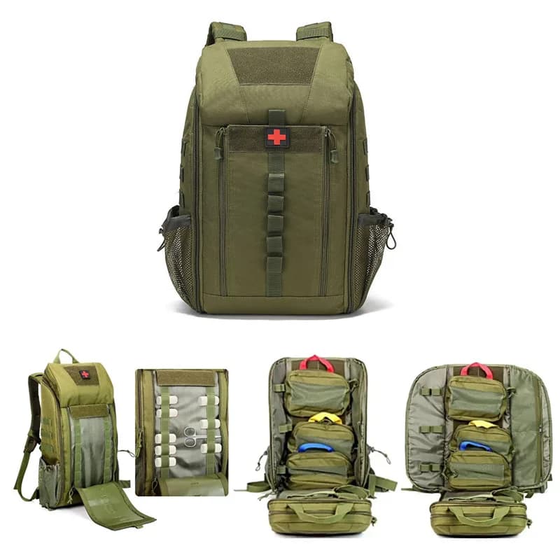 Kit di Pronto Soccorso Tattico, Zaino di Grande Capacità per Campeggio e Alpinismo, Borsa di Emergenza per Esterni, Borsa Multifunzione per Stoccaggio