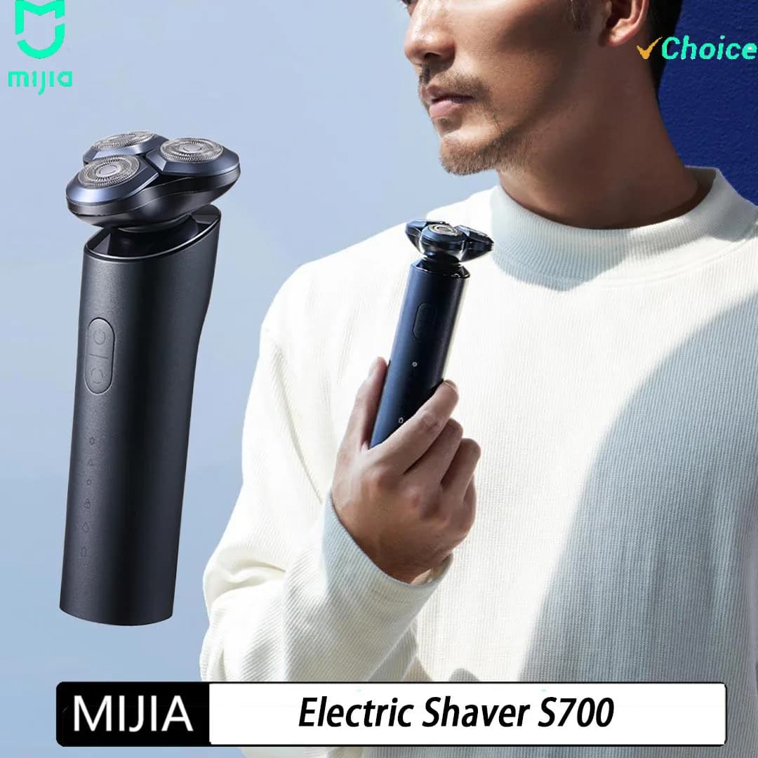 MIJIA Electric Shaver S700 Portable Flex Razor 3 Head Shaving IPX7 Waterproof Washable Beard Trimmer Trimer Cutter 30 DAY