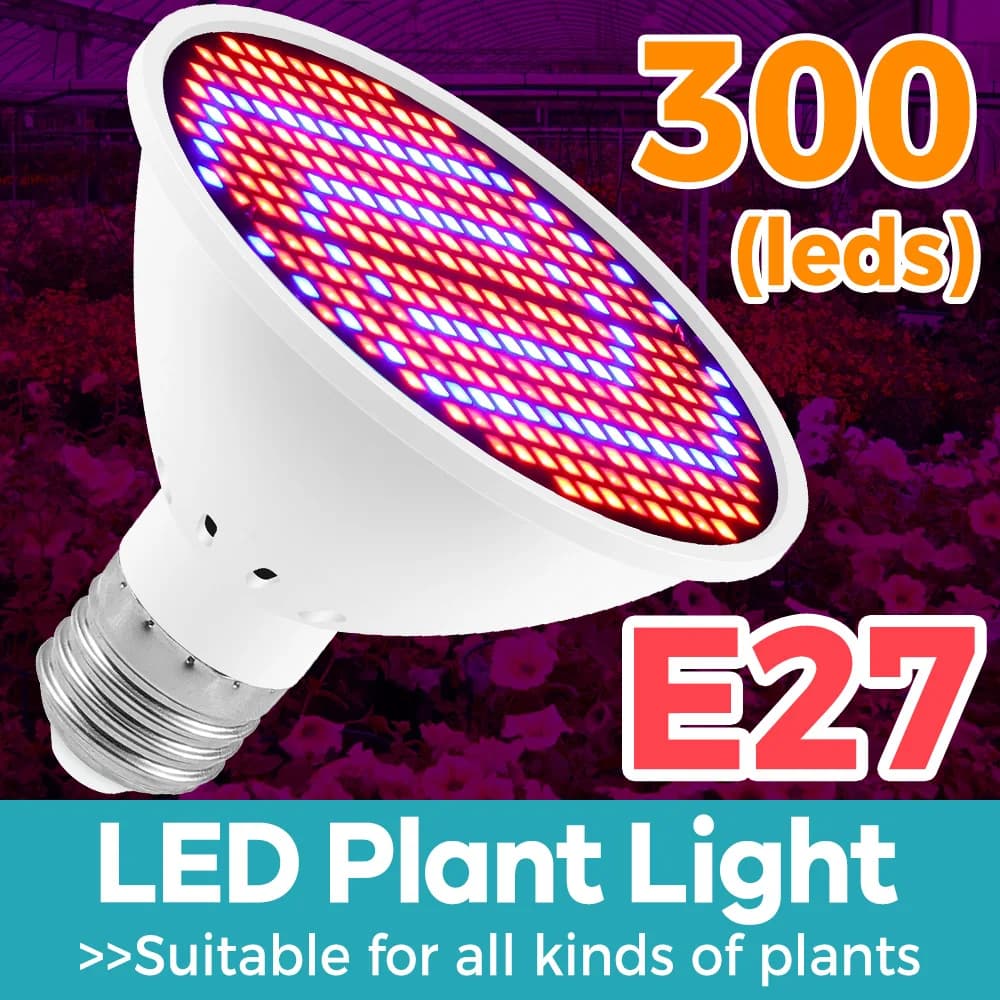 LED Lamp for Cultivation Plants, Complete Spectrum, Fitolampada for Interior, Flower Seeds, Hydroponic, for Growbox Cultivation