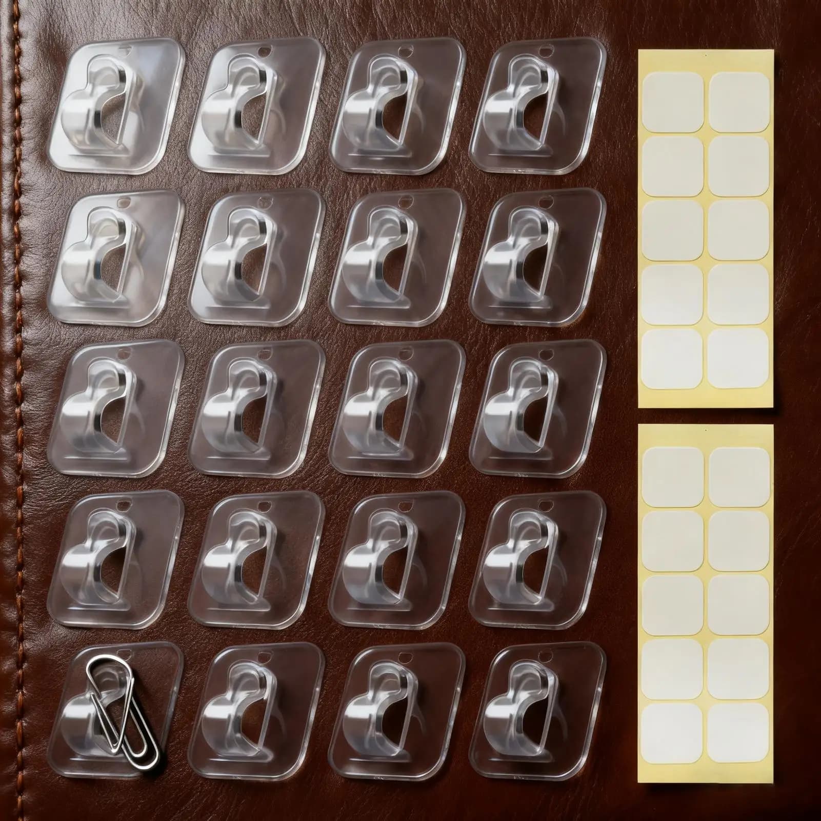 Mini clip luminose 20 pezzi Ganci adesivi per illuminazione Clip per la gestione dei cavi per proprietari di case Collettori Pianificatori di eventi Vacanze di nozze