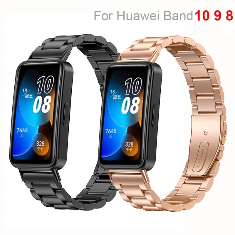 New Stainless Steel Strap for Huawei Band 10/9/8 Metal Women's Watch Strap for Huawei Band 8 9 Spare