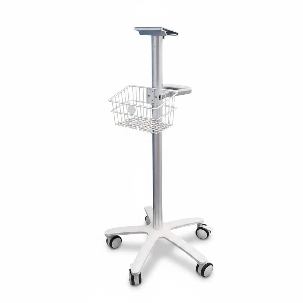 Carrello per Monitor Paziente, Supporto per Monitor in Lega di Alluminio ABS, Carrello Medico Mobile Resistente per Uso Ospedaliero