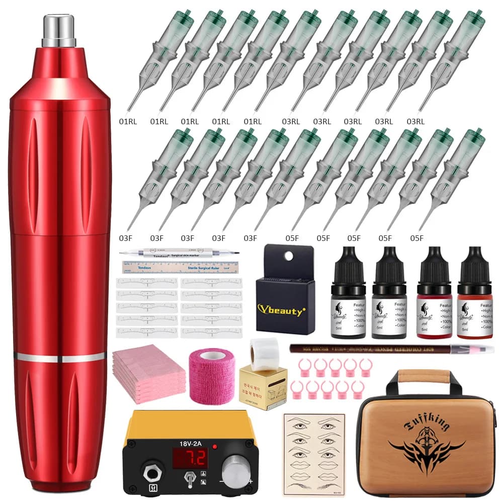Cross border tattoo and embroidery complete set of tools, including cutting, fogging, and one needle beginner embroidery machine