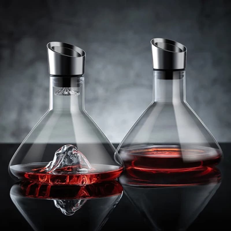 Lussuoso decanter per vino trasparente da 1500 ml realizzato in cristallo senza piombo, ideali articoli da bar per la casa per gli appassionati di vino rosso