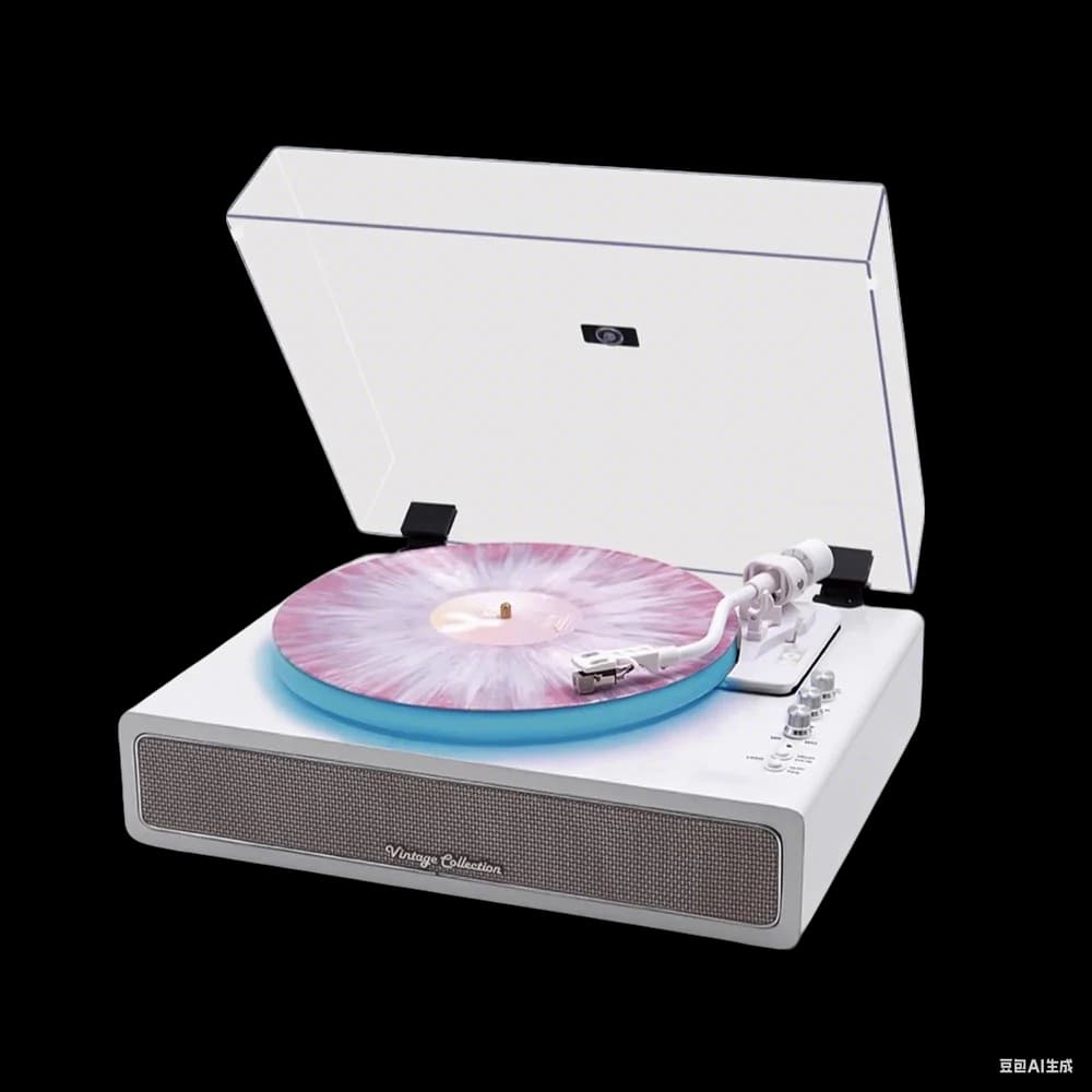 Retro Vinyl Spindles Wireless Bluetooth LDE Fonograph Light Effect Built-in Speaker AT 3600L Musical turntable with stylus