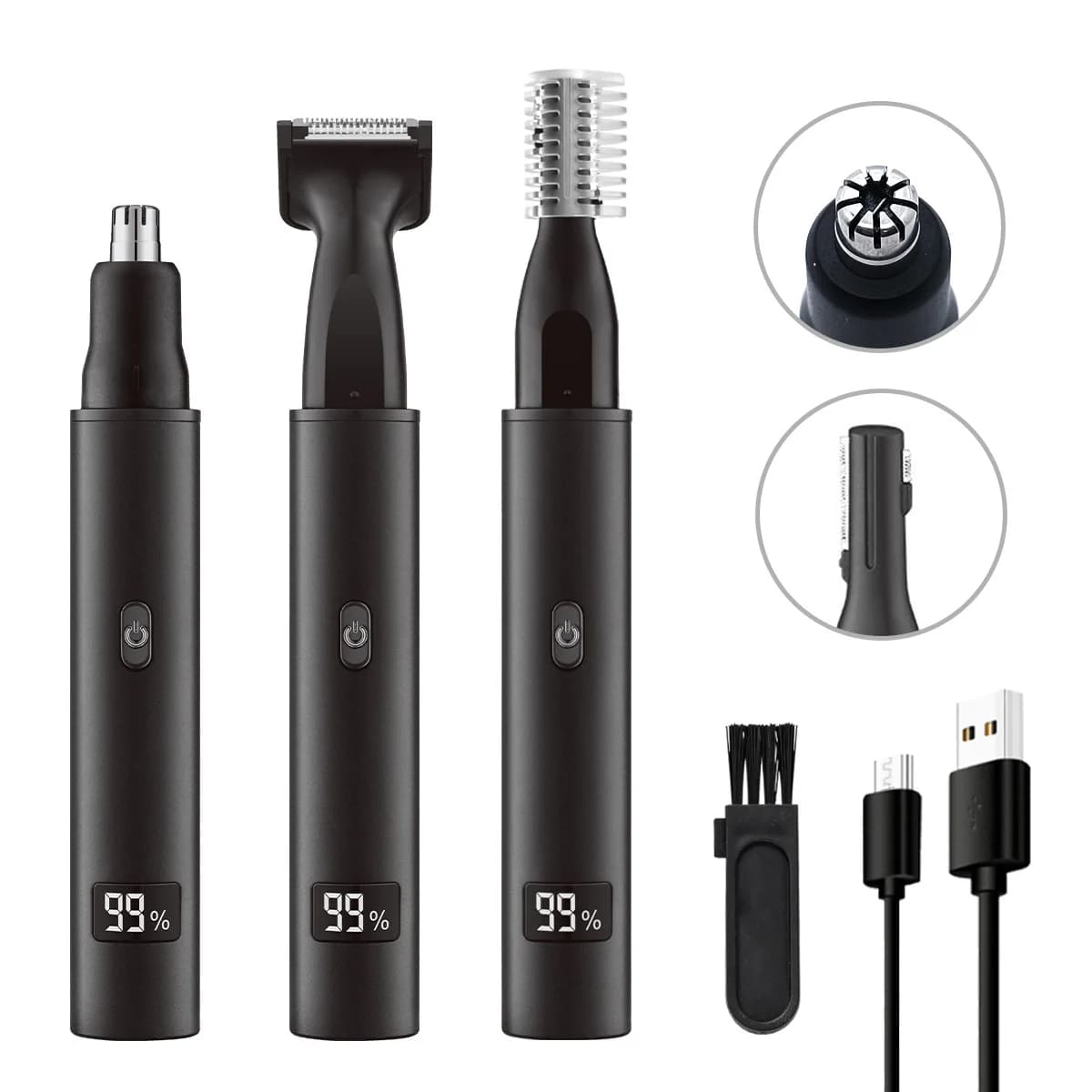 Electric haircut for nose and ears, rechargeable pain, for eyebrows, beard, nose hair shaver