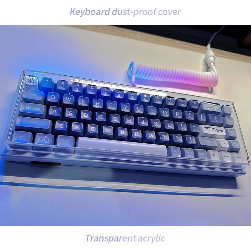 Acrylic Mechanical Keyboard Cover Key Air Cover 40% 60% 65% 75% Waterproof Keyboard to prevent calpesting of pets