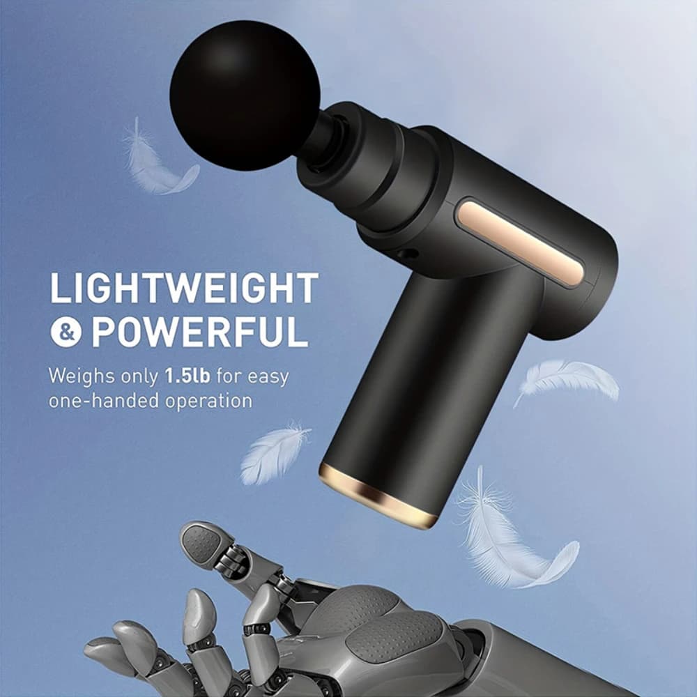 High Power Muscular Massage 2026 - Deep Massage Gun Rechargeable with 4 Full Body Lifting Heads, Definitive Muscle Recovery