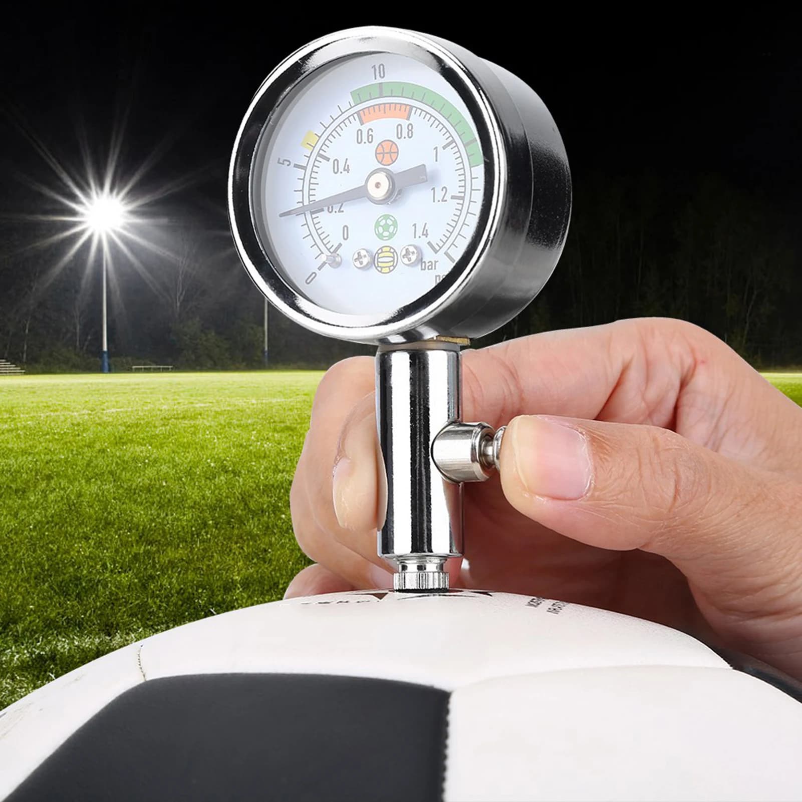 Portable Mini Ulitity Air Pressure Gauge Barometer Tool for Basketball Football Volleyball Ball Pressure Gauge Air Guage